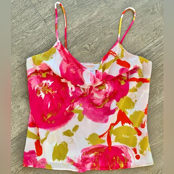 Renee C Floral Print Cowl Neck Camisole - Picture 2 of 8